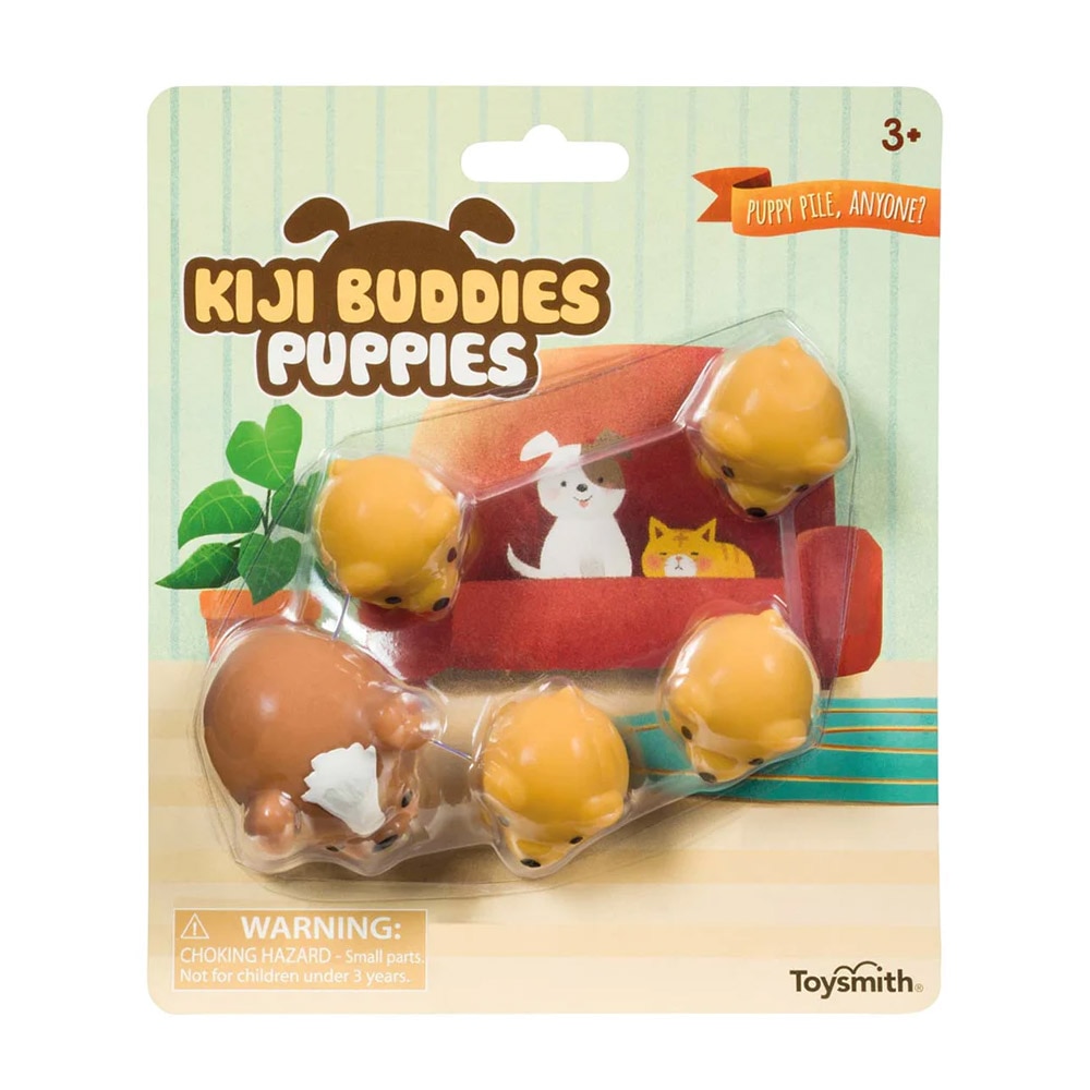 Toysmith, Toys & Figurines, Gifts, Oddly Satisfying, Kiji Buddies, Puppies, 734995